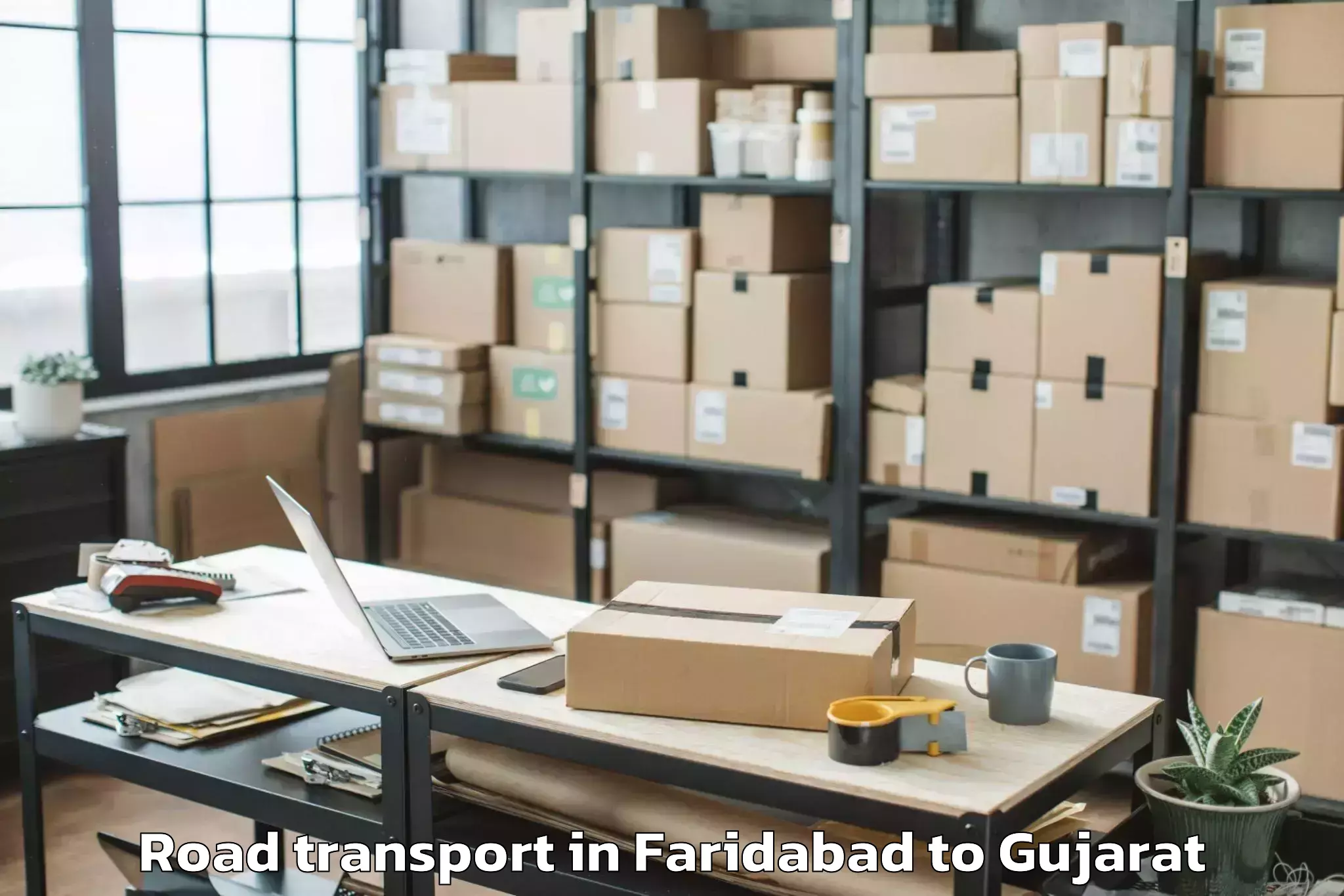 Affordable Faridabad to Khambhalia Road Transport